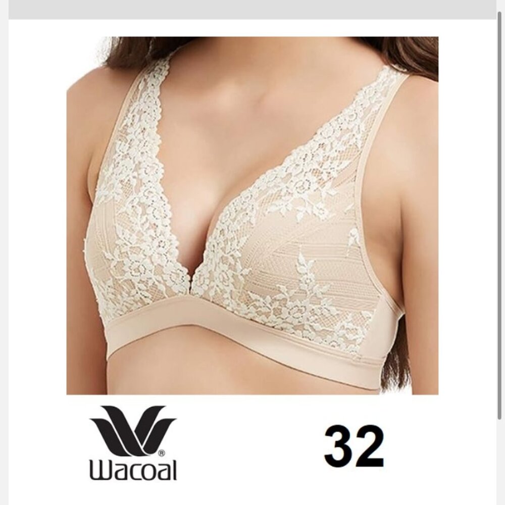 Women's Wacoal Embrace Lace Soft Cup Bra Sand Size 32